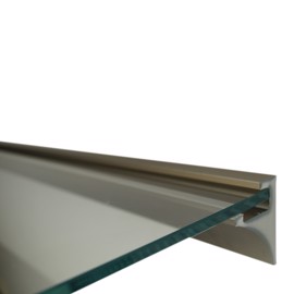 Glassholder (langt beslag) rustfritt stål til 6mm glass