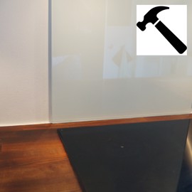 Stenkplate i klart herdet glass