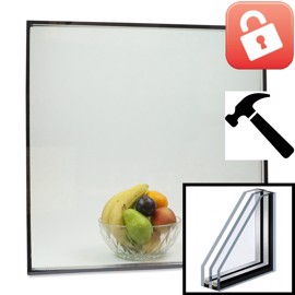Klart Herdet Sikkerhetsglass Termorute 3-lags (Tyverisikret)